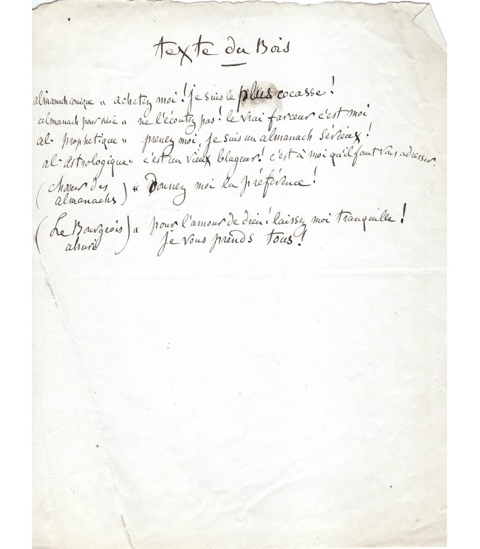 CHAM Amédée de Noé, dit. Illustrateur. 3 tirages de dessin (G 4436)