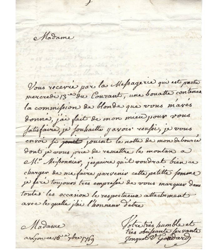 MODE FEMININE. 11 lettres autographes et factures (G 5605)