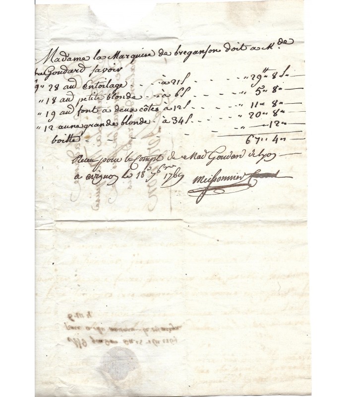 MODE FEMININE. 11 lettres autographes et factures (G 5605)