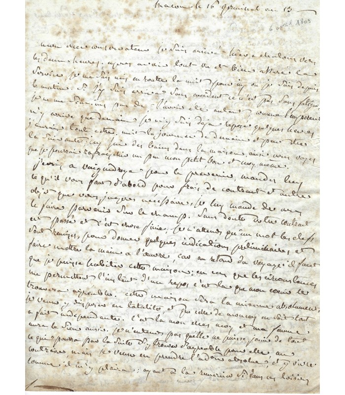 MONCEY Bon-Adrien, général de la Révolution. Lettre autographe (G 5565)