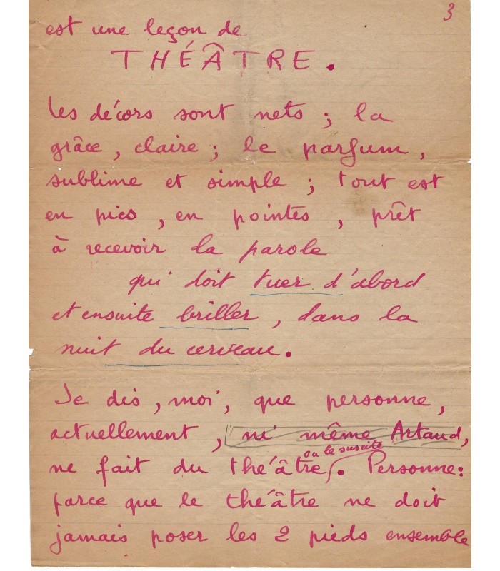 PICHETTE Henri, écrivain, poète. Lettre autographe (G 5595)