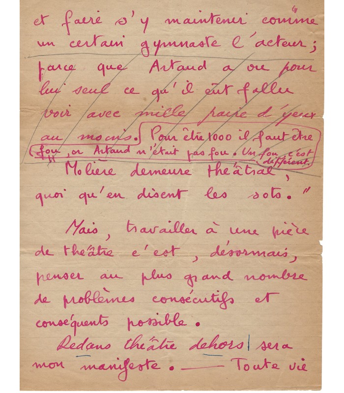 PICHETTE Henri, écrivain, poète. Lettre autographe (G 5595)