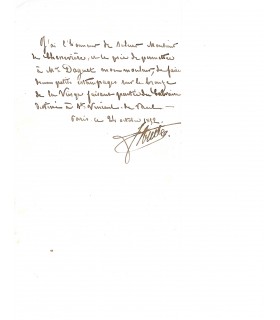 RUDE François, sculpteur. Lettre autographe (G 3284)