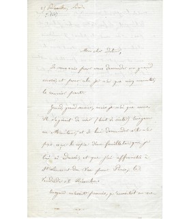 BANVILLE Théodore, poète, dramaturge. Lettre autographe (G 381)