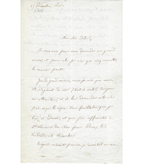 BANVILLE Théodore, poète, dramaturge. Lettre autographe (G 381)