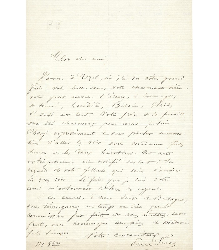 FEVAL Paul, romancier. Lettre autographe (G 4466)