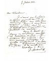 BELVAL Jules, chanteur lyrique. Lettre autographe (E 10017)