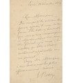 RENAN Ernest, écrivain, philosophe. Lettre autographe (G 3597)