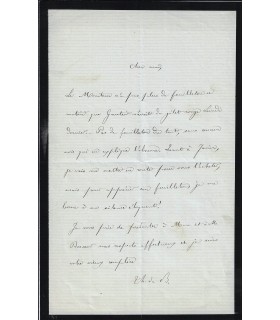 BANVILLE (Théodore de). Poète. Lettre autographe à Joséphin Péladan (G 385)