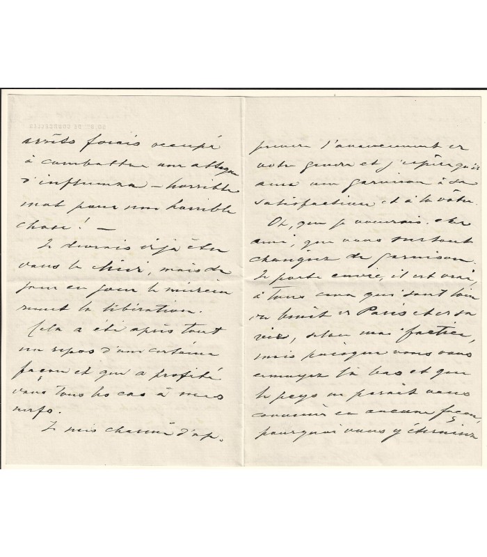 BERNSTEIN (Marcel). Homme d'affaires, père du dramaturge. Lettre autographe (Réf. E 10020)
