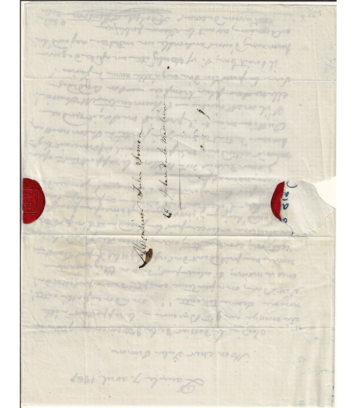 BERTRON LIBERGE DES BOIS, manufacturier, inventeur. Lettre autographe ( G 2712/ 2713))