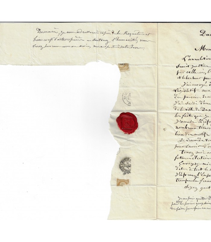 BERTRON LIBERGE DES BOIS, manufacturier, inventeur. Lettre autographe ( G 2712/ 2713))