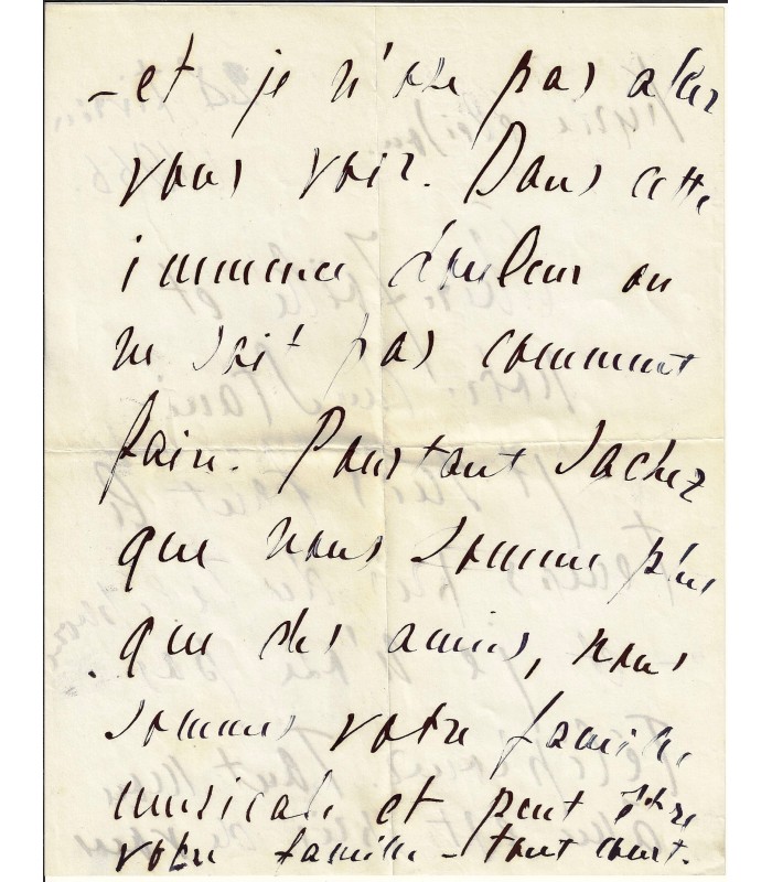 LANSKOY  Madame. Epouse du peintre André Lanskoy. Lettre autographe à Joëlle Wittold (Réf. G 5155)