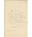 LARONCIERE LE NOURY (Camille, baron Clément de). Amiral. Commandant des Forts de Paris. Lettre autographe, 1870 (Réf. G 147)