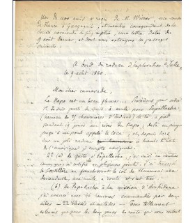 WIENER (Charles). Explorateur et diplomate. Lettre autographe (G 3693)