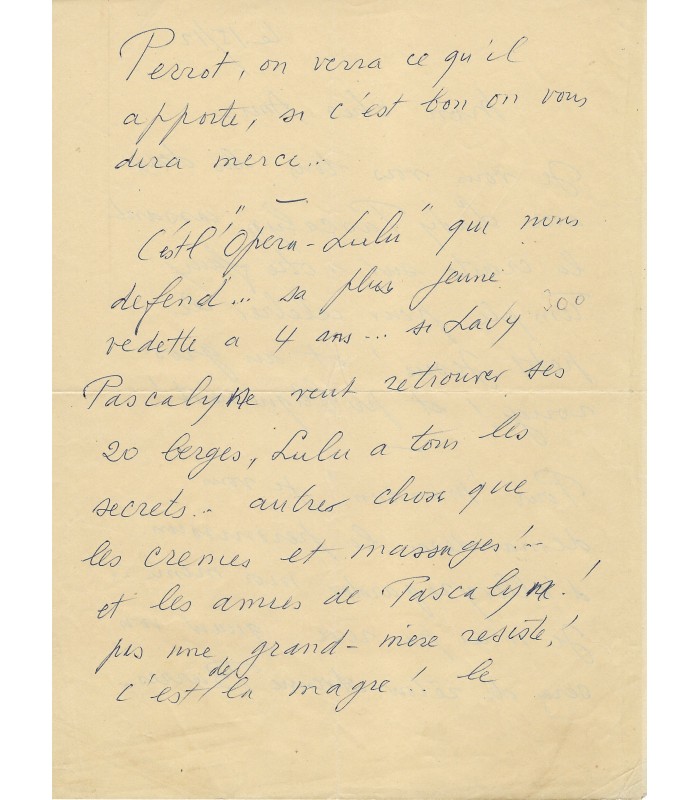 CELINE (L.F.), écrivain. Lettre autographe à Paul Marteau (G 3377)