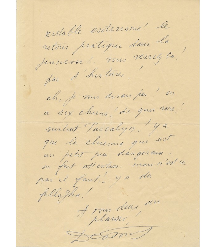 CELINE (L.F.), écrivain. Lettre autographe à Paul Marteau (G 3377)