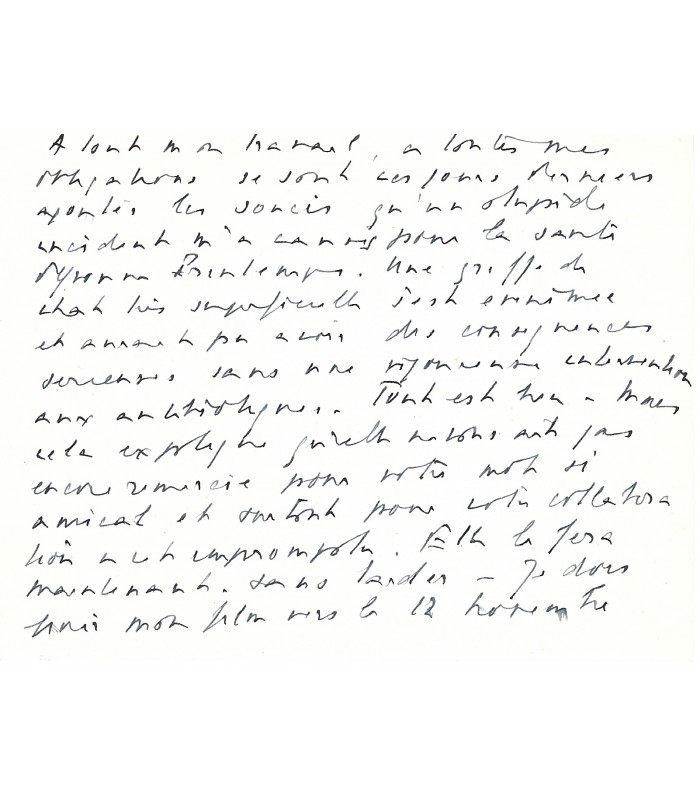 FRESNAY Pierre, comédien. Lettre autographe ( G 757)