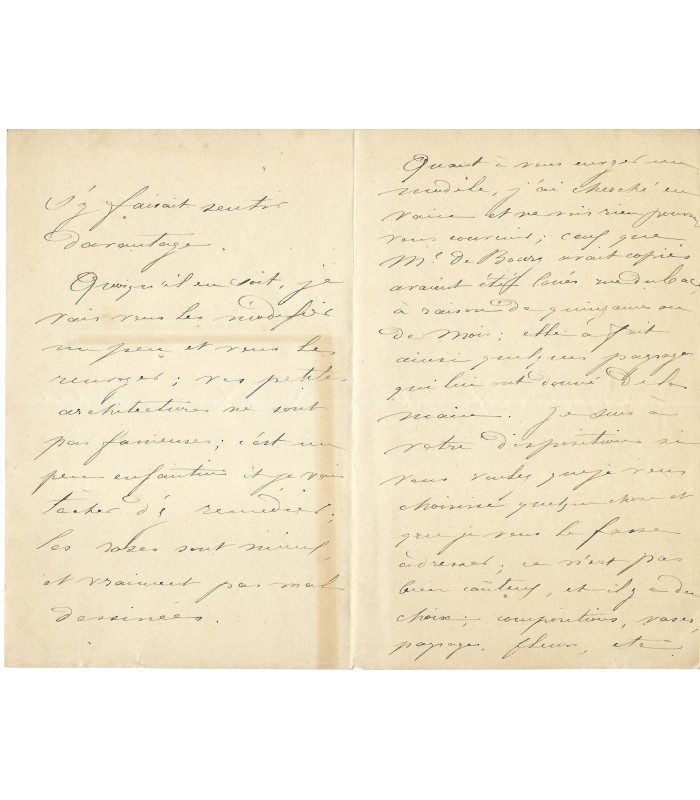 COROT Charlotte, aquarelliste. Lettre autographe (G 3215)