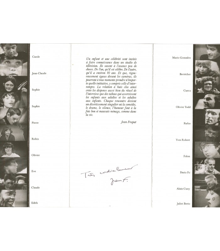 FRAPAT Jean, producteur artistique. Document avec envoi A.S. (E 10494)