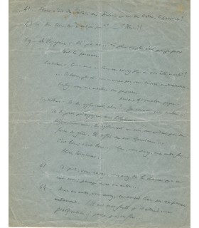 GIDE André, écrivain. Manuscrit autographe (G 4474)