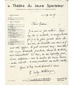 LAHY-HOLLEBECQUE Héloïse, dramaturge, pédagogue. Lettre autographe (E 10487)