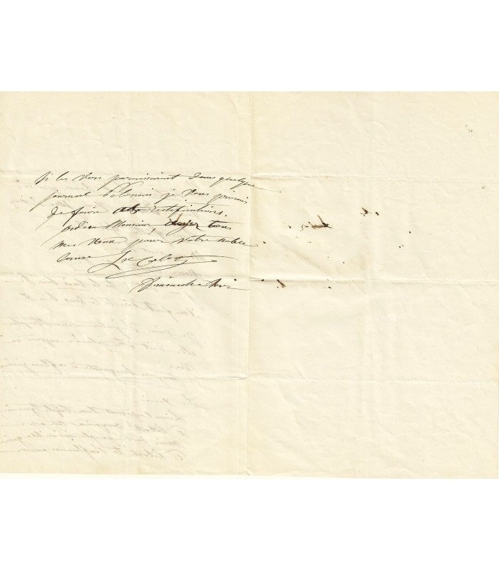 COLET Louise, femme de lettres. Lettre Autographe (G 3415)