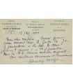 MEIGE Henry. Neurologue. Carte postale autographe  à son confrère le docteur Jean Dabadie, 1901 (Réf. E 10531)