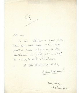 ROSTAND Jean, biologiste. Lettre autographe (G 4194)