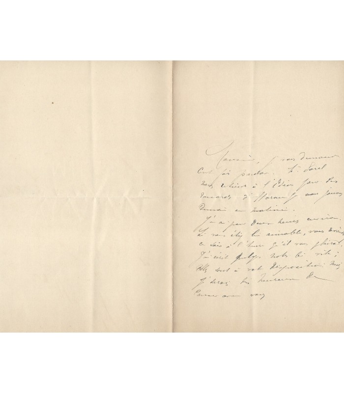 SEGOND-WEBER Caroline, comédienne. Lettre autographe (G 3044)