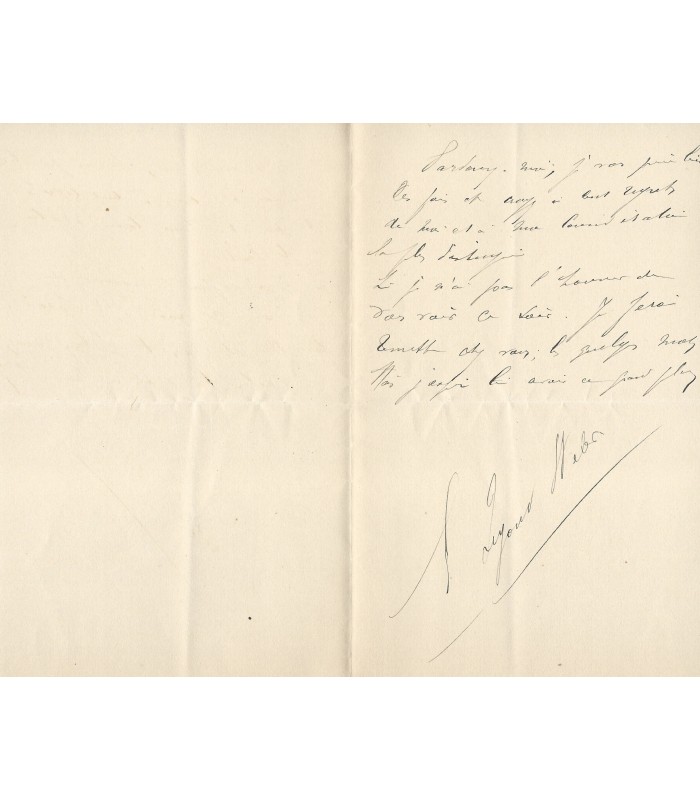 SEGOND-WEBER Caroline, comédienne. Lettre autographe (G 3044)