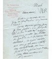 VERON Pierre, écrivain. Lettre autographe (E 10549)