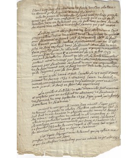GUYOT, apothicaire, distillateur du Roi (Louis XV). Manuscrit autographe (G 860)
