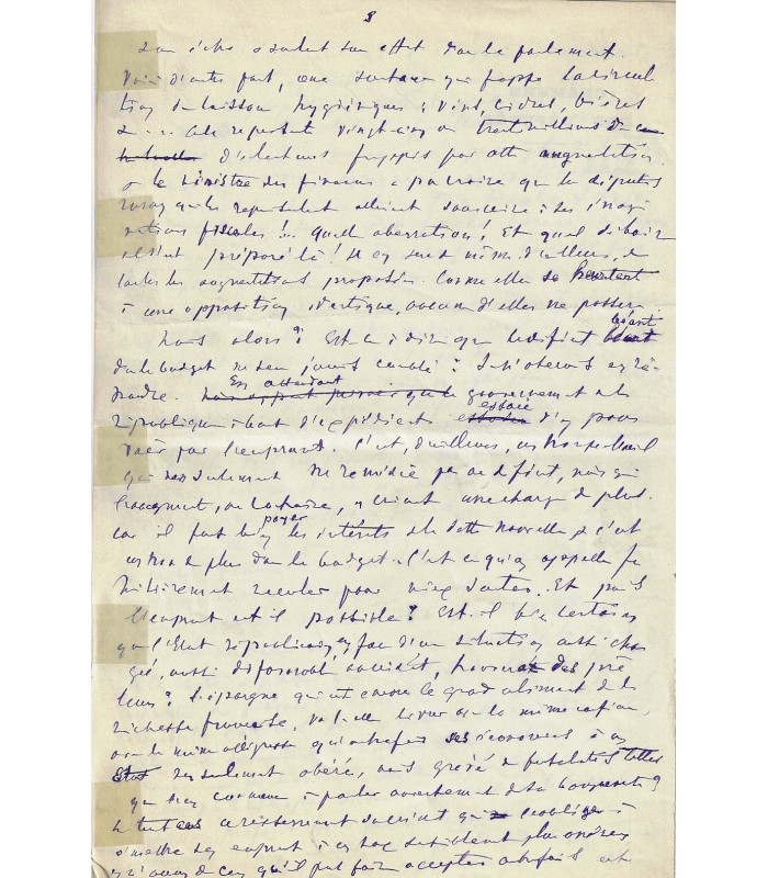 DELAFOSSE Jules. Ecrivain, journaliste et homme politique. Manuscrit (4 pp.) (Réf. G 822)