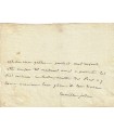 JORDAN Camille.  Homme politique, écrivain. Intime de Mme de Staël et Mme Récamier. Billet autographe (Réf. G 525)