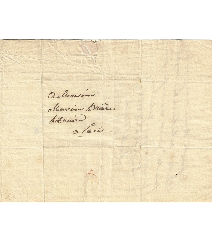 JOURDAN Jean-Baptiste. Maréchal d'Empire. Billet autographe, 14 avril 1826 (Réf. G 531)