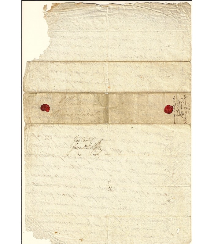 LA GUICHE Jean François de, seigneur de Saint-Géran, comte de La Palice. Maréchal (1569-1632). Lettre (Réf. G 1496)