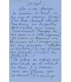 RICHEPIN Tiarko, compositeur. Lettre autographe (G 4139)