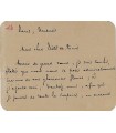 MALLARME Stéphane. Poète symboliste. Carte autographe (sans date, vendredi)  (Réf. G 5738)