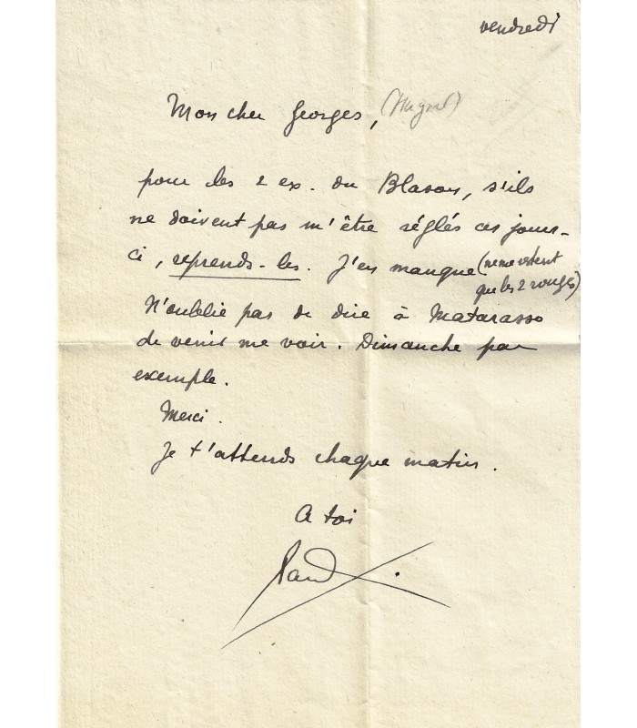 ELUARD Paul, poète surréaliste. Lettre Autographe (G 5858)