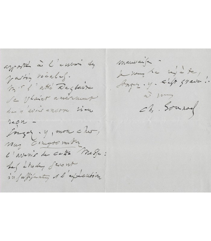 GOUNOD Charles, compositeur. Lettre autographe (G 3587)