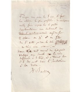 BERLIOZ au sujet du Freischütz de C.M. Weber