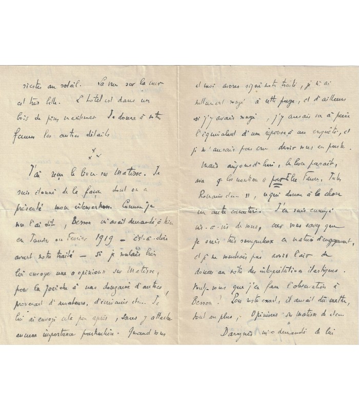 ROMAINS Jules. Ecrivain. Lettre autographe à l'éditeur Gallimard (G 5917)