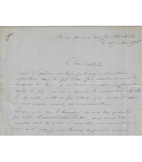 CURNONSKY (Maurice). Ecrivain, journaliste, "le Prince des Gastronomes". Lettre autographe (G 5871)