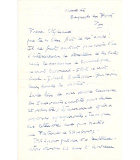POULENC, belle lettre amicale à son biographe