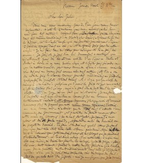 GOUNOD Charles. Compositeur. Lettre autographe au peintre Richomme, 25 décembre (1845) (Réf. G 4834)