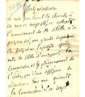 JAURES Jean. Homme politique, premier président du parti socialiste français. Manuscrit autographe signé, 1905 (Réf. G 5629)
