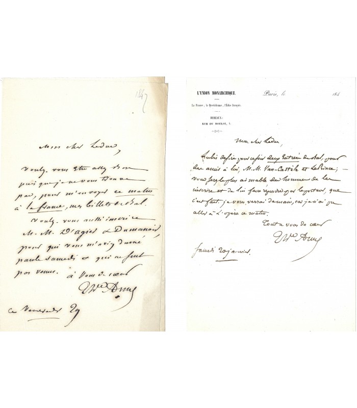 ANNE Théodore, dramaturge, librettiste et romancier. 9 Lettres autographes (G 5064)