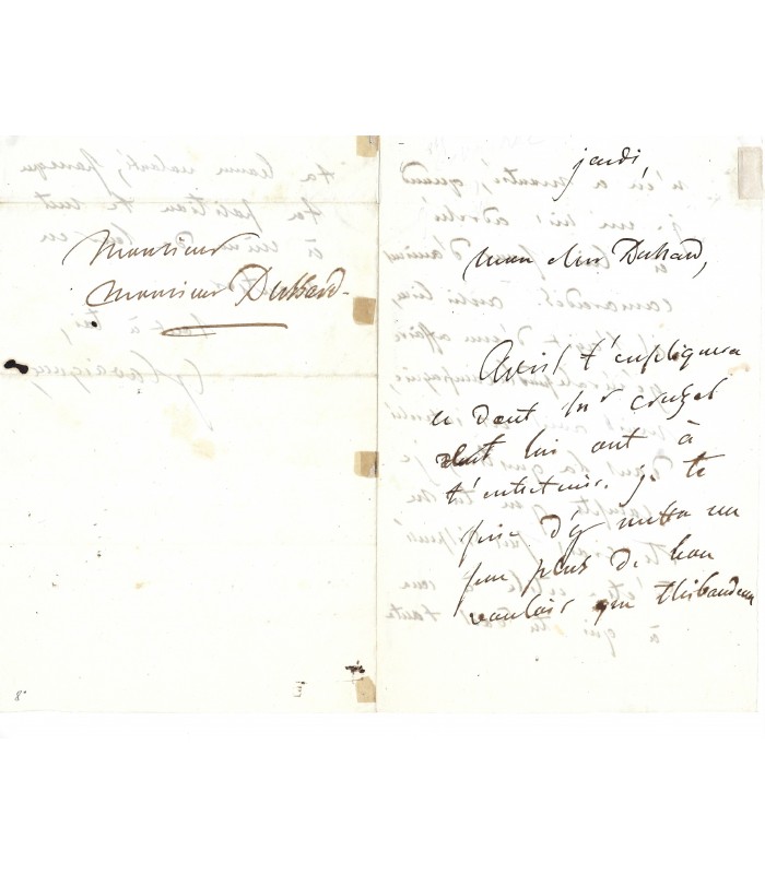 CAVAIGNAC Godefroy, nouvelliste et journaliste. Lettre autographe ( G 546)