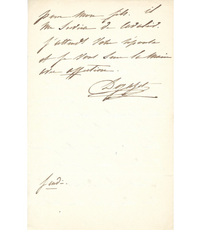 DEJAZET Virginie, actrice et directrice de théâtre. Lettre autographe (G 5636)